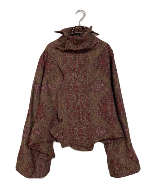 YOHJI YAMAMOTO（ヨウジヤマモト）YOHJI YAMAMOTO (ヨウジヤマモト) 総柄中綿ジャケット　15AW ブラウン サイズ:1の古着・服飾アイテム