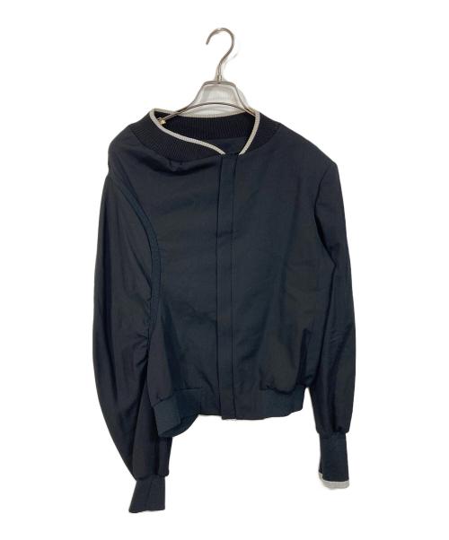 YOHJI YAMAMOTO（ヨウジヤマモト）YOHJI YAMAMOTO (ヨウジヤマモト) 切替ジャケット　デザインジャケット　変形ジャケット　ウールジャケット　日本製 ブラック サイズ:2の古着・服飾アイテム