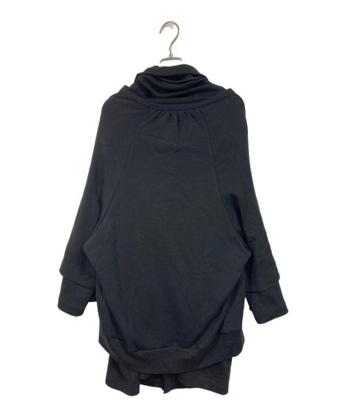 YOHJI YAMAMOTO（ヨウジヤマモト）YOHJI YAMAMOTO (ヨウジヤマモト) コットンキャンディレイヤードスタイルカーディガン　デザインカーディガン　アウター　ライトアウター　日本製 ブラック サイズ:2の古着・服飾アイテム