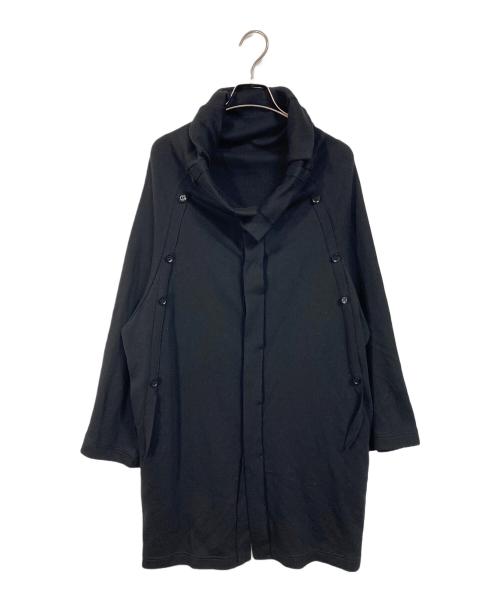 YOHJI YAMAMOTO（ヨウジヤマモト）YOHJI YAMAMOTO (ヨウジヤマモト) コットンキャンディレイヤードスタイルカーディガン　デザインカーディガン　アウター　ライトアウター　日本製 ブラック サイズ:2の古着・服飾アイテム