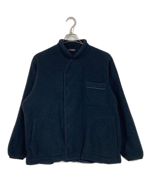 BLUE BLUE（ブルーブルー）BLUE BLUE (ブルーブルー) POLARTEC フリーススタンドカラージャケット ブラックの古着・服飾アイテム