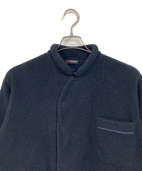 BLUE BLUE（ブルーブルー）BLUE BLUE (ブルーブルー) POLARTEC フリーススタンドカラージャケット ブラックの古着・服飾アイテム