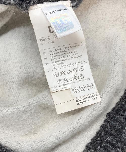 D&G（ディーアンドジー）D&G (ディーアンドジー) スウェット地切替ニットパーカー ブラック サイズ:Mの古着・服飾アイテム