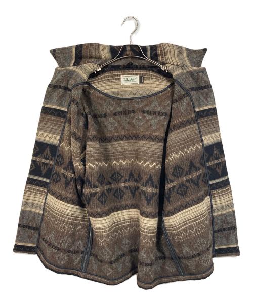 L.L.Bean（エルエルビーン）L.L.Bean (エルエルビーン) 【古着】80's ネイティブ柄ウールジャケット　アウター　80年代　USA製 ブラウン×ブラック サイズ:Lの古着・服飾アイテム