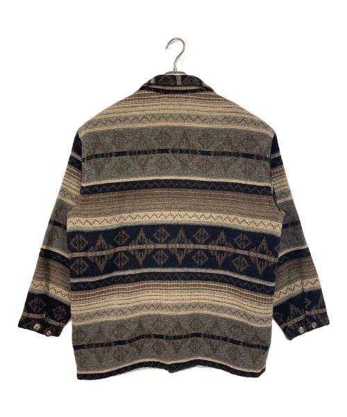 L.L.Bean（エルエルビーン）L.L.Bean (エルエルビーン) 【古着】80's ネイティブ柄ウールジャケット　アウター　80年代　USA製 ブラウン×ブラック サイズ:Lの古着・服飾アイテム