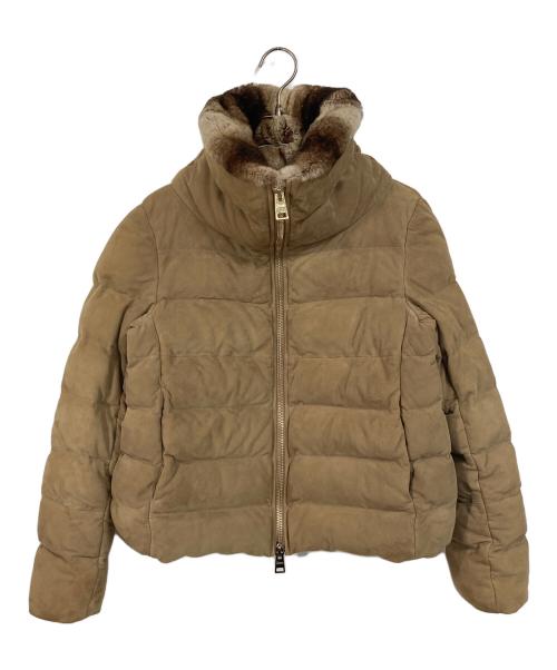 HERNO（ヘルノ）HERNO (ヘルノ) LAVJAP ラビットファー ダウンジャケット　アウター　イタリア製 ベージュ サイズ:44の古着・服飾アイテム