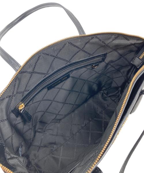 MICHAEL KORS（マイケルコース）MICHAEL KORS (マイケルコース) トートバッグ　レザートート ブラック サイズ:実寸参照の古着・服飾アイテム