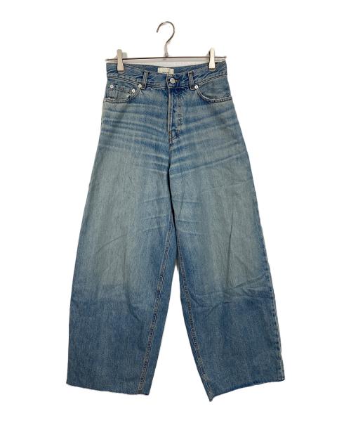 haikure（ハイクル）HAIKURE (ハイクル) BETHANY ASIAN FIT デニムパンツ　ワイドパンツ　イタリア製 ブルー サイズ:23の古着・服飾アイテム