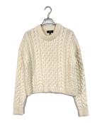 theoryセオリー）の古着「ARAN FELTED WOOL ニット/カシミヤブレンドケーブルニット」｜アイボリー