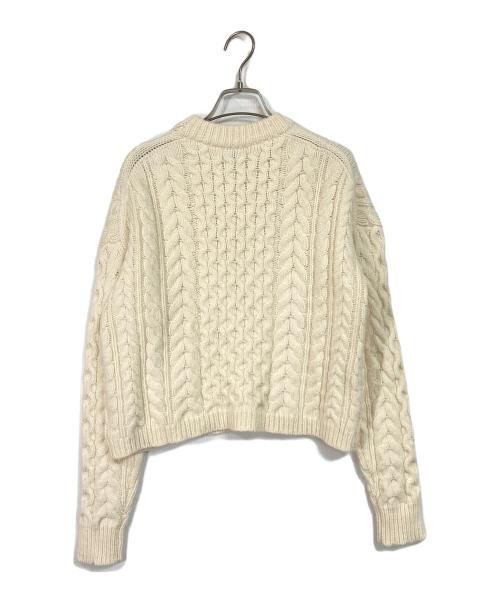 theory（セオリー）theory (セオリー) ARAN FELTED WOOL ニット/カシミヤブレンドケーブルニット アイボリー サイズ:Pの古着・服飾アイテム