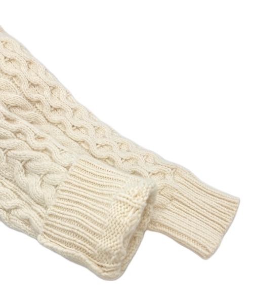 theory（セオリー）theory (セオリー) ARAN FELTED WOOL ニット/カシミヤブレンドケーブルニット アイボリー サイズ:Pの古着・服飾アイテム