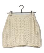 theoryセオリー）の古着「CABLE MINI FELTED WOOLスカート/カシミヤブレンドケーブルスカート」｜ベージュ
