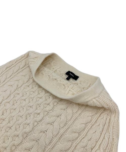theory（セオリー）theory (セオリー) CABLE MINI FELTED WOOLスカート/カシミヤブレンドケーブルスカート ベージュ サイズ:Pの古着・服飾アイテム