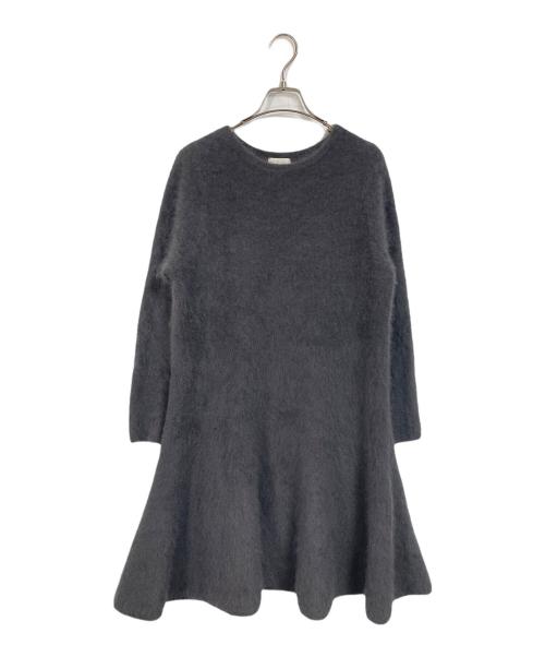 BALLSEY（ボールジィ）BALLSEY (ボールジィ) フラッフィーヤーン Aラインワンピース　ロングワンピース グレー サイズ:36の古着・服飾アイテム