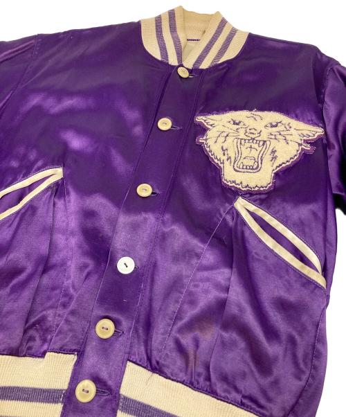 McGREGOR goldsmith（マクレガーゴールドスミス）McGREGOR goldsmith (マクレガーゴールドスミス) 【古着】50’S ヴィンテージボタンスカジャン　50年代　USA製 パープル サイズ:40の古着・服飾アイテム