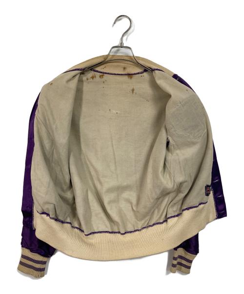 McGREGOR goldsmith（マクレガーゴールドスミス）McGREGOR goldsmith (マクレガーゴールドスミス) 【古着】50’S ヴィンテージボタンスカジャン　50年代　USA製 パープル サイズ:40の古着・服飾アイテム