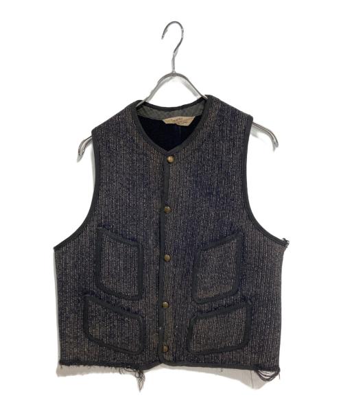 BROWN'S BEACH（ブラウンズビーチ）brown's BEACH (ブラウンズビーチ) 40’S BEACH JACKET/ビーチベスト グレー サイズ:	肩幅31cm 身幅48cm 着丈49cmの古着・服飾アイテム
