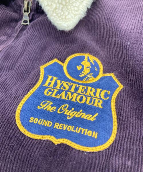 Hysteric Glamour（ヒステリックグラマー）Hysteric Glamour (ヒステリックグラマー) 00’Sチンストラップ 襟ボアコーデュロイジャケット パープル サイズ:Sの古着・服飾アイテム