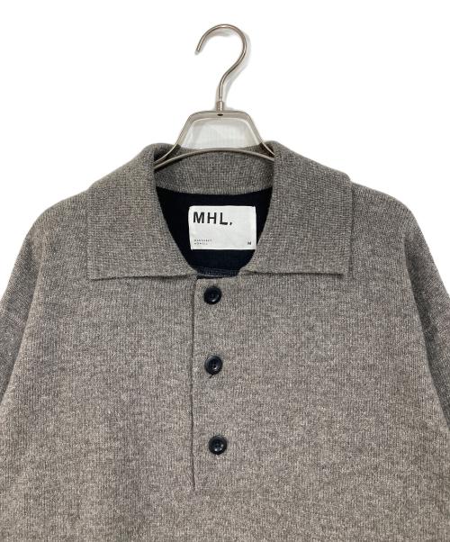 MHL（マーガレットハウエル）MHL (マーガレットハウエル) 24AW ニットポロシャツ ブラウン サイズ:Mの古着・服飾アイテム