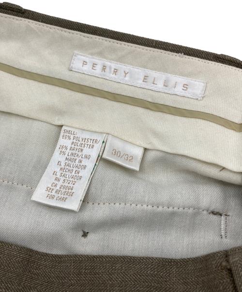 PERRY ELLIS（ペリーエリス）PERRY ELLIS (ペリーエリス) 90'sレーヨン ポリ スラックス オリーブ サイズ:30の古着・服飾アイテム