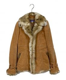 BURBERRY BLUE LABEL（バーバリー ブルー レーベル）の古着「レオパード柄エコファージャケット」｜ベージュ
