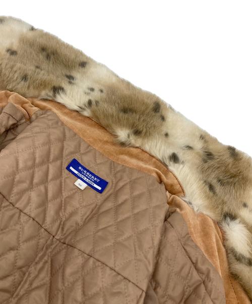 BURBERRY BLUE LABEL（バーバリー ブルー レーベル）BURBERRY BLUE LABEL (バーバリー ブルー レーベル) レオパード柄エコファージャケット ベージュ サイズ:38の古着・服飾アイテム