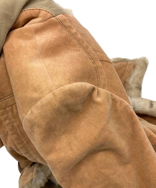 BURBERRY BLUE LABEL（バーバリー ブルー レーベル）BURBERRY BLUE LABEL (バーバリー ブルー レーベル) レオパード柄エコファージャケット ベージュ サイズ:38の古着・服飾アイテム