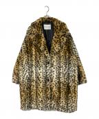 Stand Studioスタンド スタジオ）の古着「Faux Fur Lush Leo Coat/レオパード柄コート」｜ブラウン