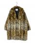Stand Studio（スタンド スタジオ）の古着「Faux Fur Lush Leo Coat/レオパード柄コート」｜ブラウン