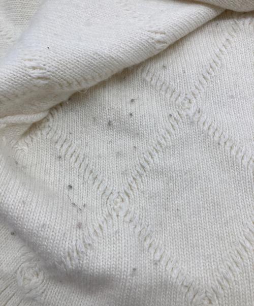 Ameri（アメリ）Ameri (アメリ) FLOWER EMBROIDERY DRESS　ニットドレス　ニットワンピース　ロングワンピース　花柄　刺繍 アイボリー サイズ:Mの古着・服飾アイテム