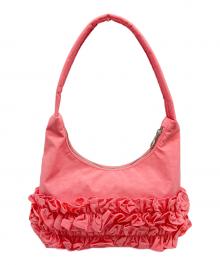 MOLLY GODDARD×BAGGU（モリー ゴダード×バグー）の古着「Mini Ruffle Shoulder Bag」｜ピンク