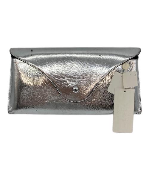 Maison Margiela（メゾンマルジェラ）Maison Margiela (メゾンマルジェラ) クラッチバッグ　カウレザー　タグ付き　イタリア製 シルバー サイズ:実寸参照の古着・服飾アイテム