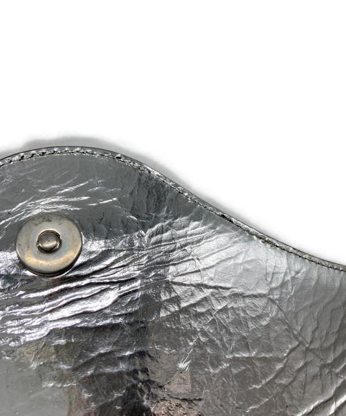 Maison Margiela（メゾンマルジェラ）Maison Margiela (メゾンマルジェラ) クラッチバッグ　カウレザー　タグ付き　イタリア製 シルバー サイズ:実寸参照の古着・服飾アイテム