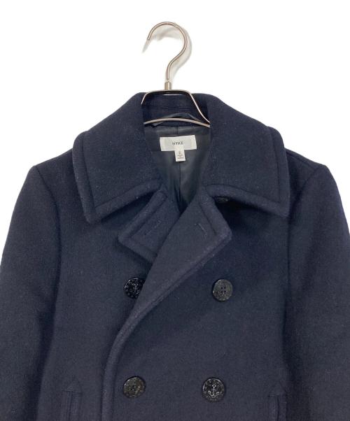 HYKE（ハイク）HYKE (ハイク) Pコート　日本製 ネイビー サイズ:2の古着・服飾アイテム