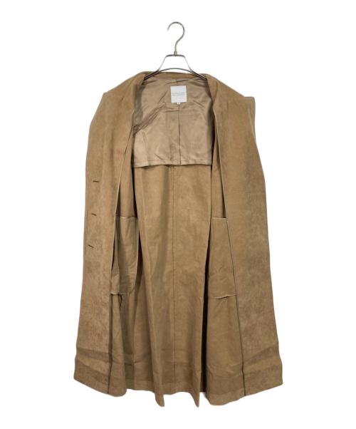 MACKINTOSH PHILOSOPHY（マッキントッシュ フィロソフィー）MACKINTOSH PHILOSOPHY (マッキントッシュ フィロソフィー) フェイクレザースエードコート ベージュ サイズ:36の古着・服飾アイテム