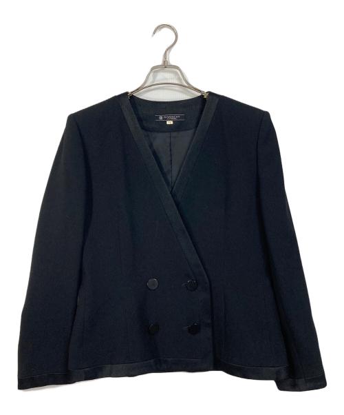 GIVENCHY（ジバンシィ）GIVENCHY (ジバンシィ) ダブルジャケット　ノーカラージャケット ブラック サイズ:14の古着・服飾アイテム