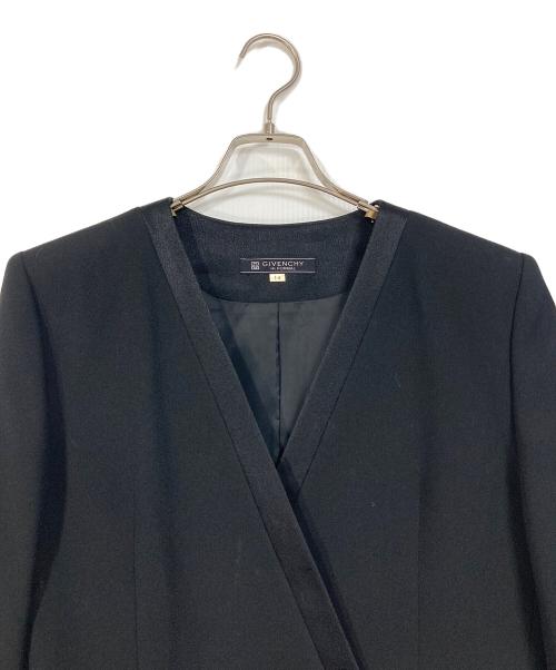 GIVENCHY（ジバンシィ）GIVENCHY (ジバンシィ) ダブルジャケット　ノーカラージャケット ブラック サイズ:14の古着・服飾アイテム
