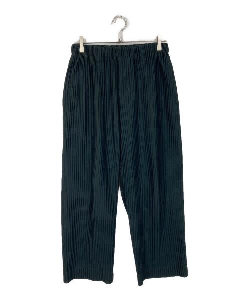 HOMME PLISSE ISSEY MIYAKE（オム プリッセ イッセイ ミヤケ）HOMME PLISSE ISSEY MIYAKE (オム プリッセ イッセイ ミヤケ) プリーツワイドパンツ グリーン サイズ:1の古着・服飾アイテム