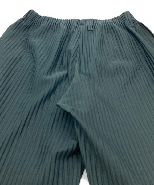 HOMME PLISSE ISSEY MIYAKE（オム プリッセ イッセイ ミヤケ）HOMME PLISSE ISSEY MIYAKE (オム プリッセ イッセイ ミヤケ) プリーツワイドパンツ グリーン サイズ:1の古着・服飾アイテム