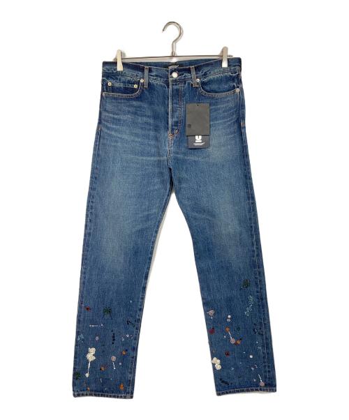 UNDERCOVER（アンダーカバー）UNDERCOVER (アンダーカバー) 23AW ドリップビーズ刺繍デニムパンツ インディゴ サイズ:3の古着・服飾アイテム