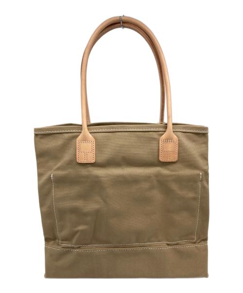 HERITAGE LEATHER（ヘリテイジレザー）HERITAGE LEATHER (ヘリテイジレザー) レザーハンドル トートバッグ　DAY TOTE デイトート　アメリカ製 ベージュ サイズ:実寸参照 未使用品の古着・服飾アイテム