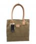 HERITAGE LEATHER（ヘリテイジレザー）の古着「レザーハンドル トートバッグ　DAY TOTE デイトート　アメリカ製」｜ベージュ