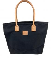 HERITAGE LEATHER（ヘリテイジレザー）の古着「レザーハンドルトートバッグ」｜ブラック