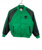 adidasアディダス）の古着「SST ボンバージャケット」｜ブラック×グリーン