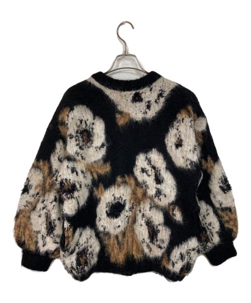 Ameri（アメリ）Ameri (アメリ) VERONICAJACQUARDKNIT CARDIGAN ホワイト×ブラック サイズ:FREEの古着・服飾アイテム