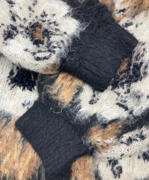 Ameri（アメリ）Ameri (アメリ) VERONICAJACQUARDKNIT CARDIGAN ホワイト×ブラック サイズ:FREEの古着・服飾アイテム