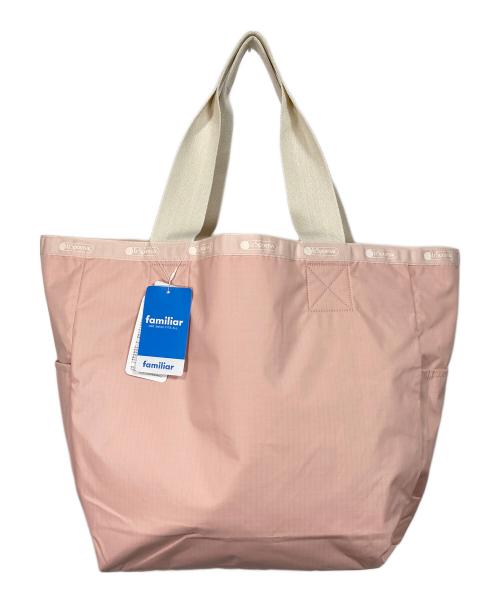 LeSportsac（レスポートサック）LeSportsac (レスポートサック) familiar (ファミリア) リバーシブルトートバッグ　 ベージュ×ピンク サイズ:実寸参照 未使用品の古着・服飾アイテム