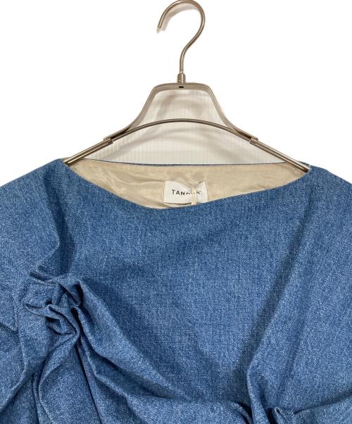 TANAKA（タナカ）TANAKA (タナカ) OPOC FLOWER DENIM TOP フラワーデニムトップ　デザイントップス　日本製 インディゴ サイズ:FREEの古着・服飾アイテム