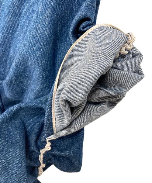 TANAKA（タナカ）TANAKA (タナカ) OPOC FLOWER DENIM TOP フラワーデニムトップ　デザイントップス　日本製 インディゴ サイズ:FREEの古着・服飾アイテム