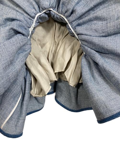 TANAKA（タナカ）TANAKA (タナカ) OPOC FLOWER DENIM TOP フラワーデニムトップ　デザイントップス　日本製 インディゴ サイズ:FREEの古着・服飾アイテム